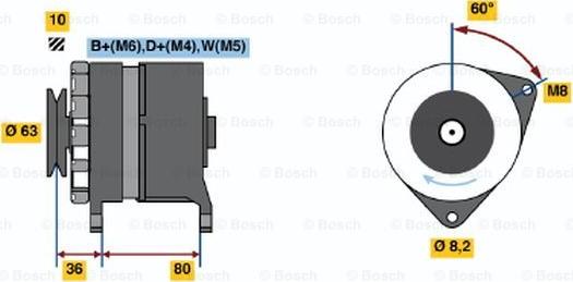 BOSCH 0 986 036 041 - Alternatore autozon.pro