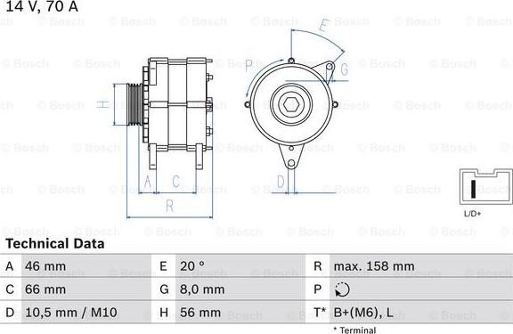 BOSCH 0 986 036 851 - Alternatore autozon.pro