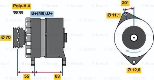 BOSCH 0 986 036 780 - Alternatore autozon.pro