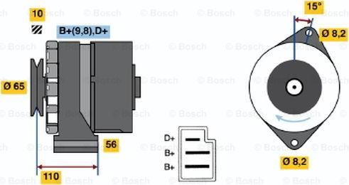 BOSCH 0 986 030 610 - Alternatore autozon.pro