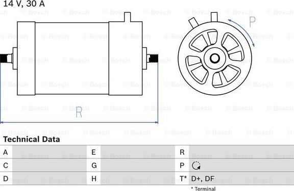 BOSCH 0 986 030 050 - Alternatore autozon.pro