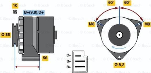 BOSCH 0 986 031 550 - Alternatore autozon.pro