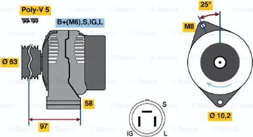 BOSCH 0 986 038 421 - Alternatore autozon.pro