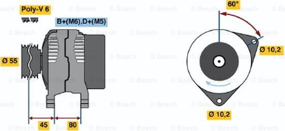 BOSCH 0 986 038 030 - Alternatore autozon.pro