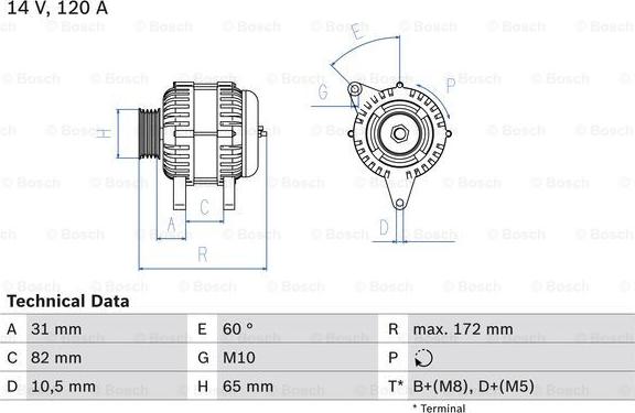 BOSCH 0 986 038 180 - Alternatore autozon.pro