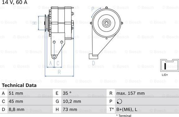 BOSCH 0 986 038 841 - Alternatore autozon.pro