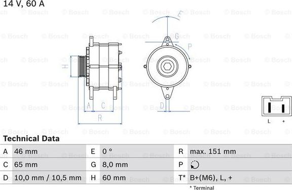 BOSCH 0 986 038 851 - Alternatore autozon.pro