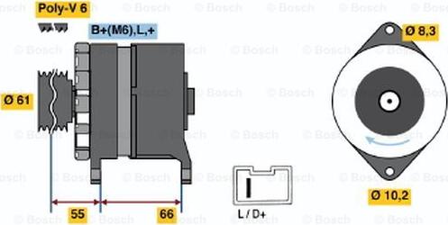 BOSCH 0 986 038 861 - Alternatore autozon.pro