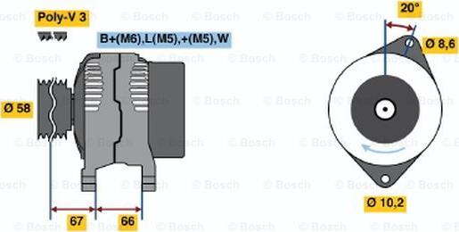 BOSCH 0 986 038 871 - Alternatore autozon.pro