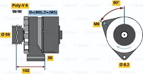 BOSCH 0 986 038 340 - Alternatore autozon.pro