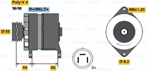 BOSCH 0 986 038 220 - Alternatore autozon.pro