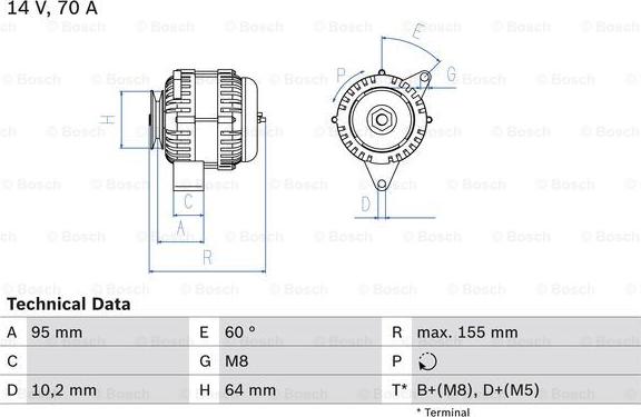 BOSCH 0 986 038 730 - Alternatore autozon.pro