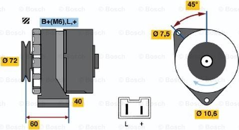 BOSCH 0 986 032 061 - Alternatore autozon.pro