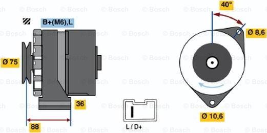 BOSCH 0 986 032 301 - Alternatore autozon.pro