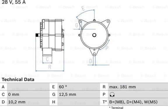 BOSCH 0 986 037 410 - Alternatore autozon.pro