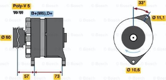 BOSCH 0 986 037 130 - Alternatore autozon.pro