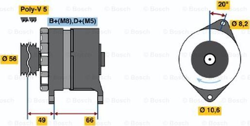 BOSCH 0 986 037 801 - Alternatore autozon.pro