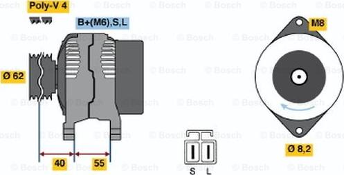 BOSCH 0 986 037 201 - Alternatore autozon.pro