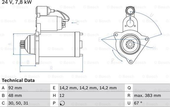 BOSCH 0 986 024 990 - Motorino d'avviamento autozon.pro