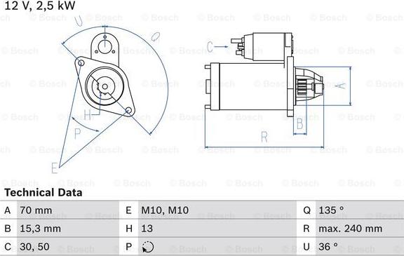 BOSCH 0 986 024 590 - Motorino d'avviamento autozon.pro