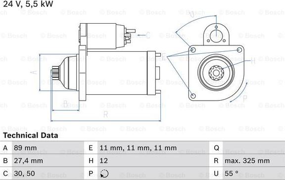 BOSCH 0 986 024 660 - Motorino d'avviamento autozon.pro