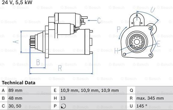 BOSCH 0 986 024 670 - Motorino d'avviamento autozon.pro