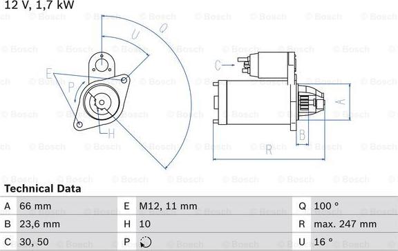 BOSCH 0 986 024 030 - Motorino d'avviamento autozon.pro