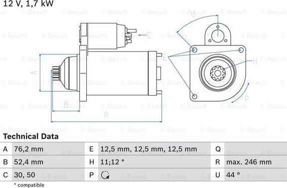 BOSCH 0 986 024 100 - Motorino d'avviamento autozon.pro