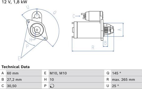 BOSCH 0 986 024 820 - Motorino d'avviamento autozon.pro