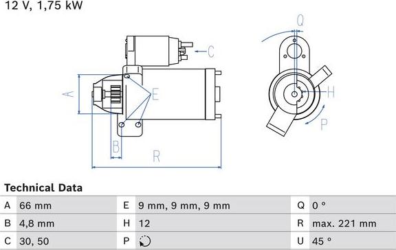 BOSCH 0 986 025 510 - Motorino d'avviamento autozon.pro