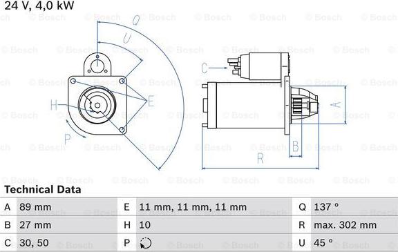 BOSCH 0 986 025 530 - Motorino d'avviamento autozon.pro