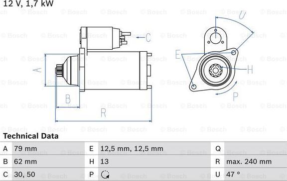 BOSCH 0 986 025 150 - Motorino d'avviamento autozon.pro