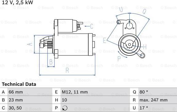 BOSCH 0 986 025 160 - Motorino d'avviamento autozon.pro