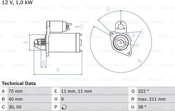 BOSCH 0 986 026 090 - Motorino d'avviamento autozon.pro