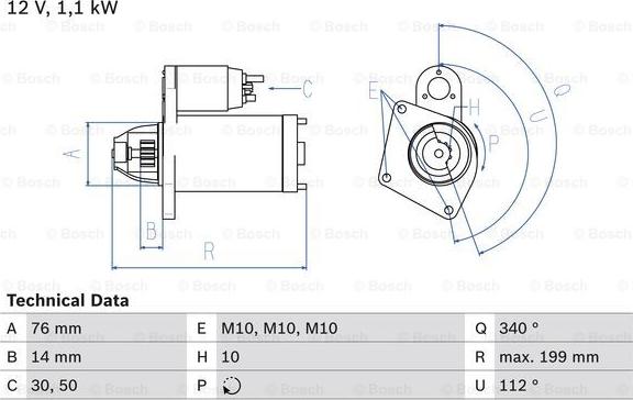 BOSCH 0 986 020 900 - Motorino d'avviamento autozon.pro