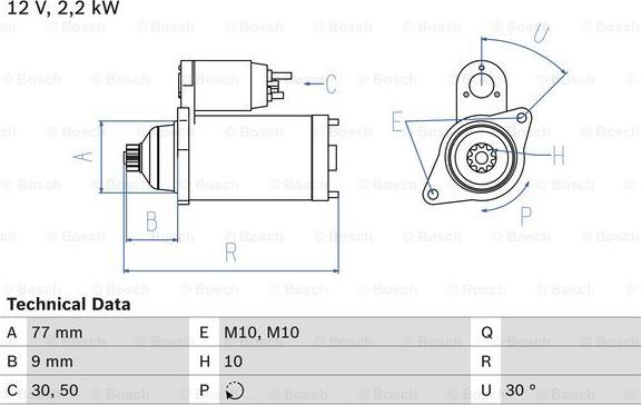 BOSCH 0 986 020 421 - Motorino d'avviamento autozon.pro