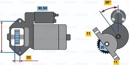 BOSCH 0 986 020 511 - Motorino d'avviamento autozon.pro