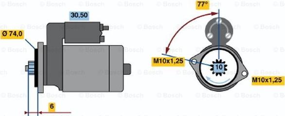 BOSCH 0 986 020 791 - Motorino d'avviamento autozon.pro