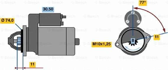 BOSCH 0 986 020 531 - Motorino d'avviamento autozon.pro