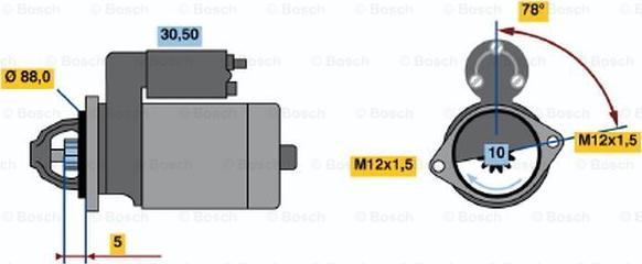 BOSCH 0 986 020 521 - Motorino d'avviamento autozon.pro