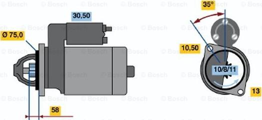 BOSCH 0 986 020 691 - Motorino d'avviamento autozon.pro