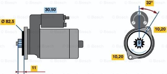 BOSCH 0 986 020 681 - Motorino d'avviamento autozon.pro