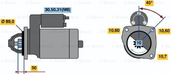 BOSCH 0 986 020 051 - Motorino d'avviamento autozon.pro