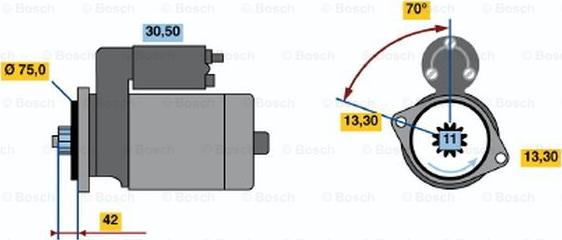 BOSCH 0 986 020 031 - Motorino d'avviamento autozon.pro