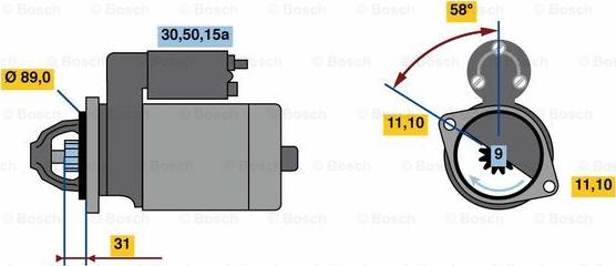 BOSCH 0 986 020 151 - Motorino d'avviamento autozon.pro