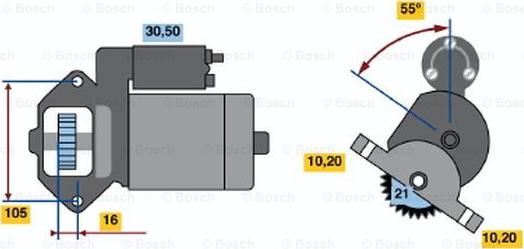 BOSCH 0 986 020 801 - Motorino d'avviamento autozon.pro