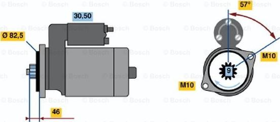 BOSCH 0 986 020 811 - Motorino d'avviamento autozon.pro