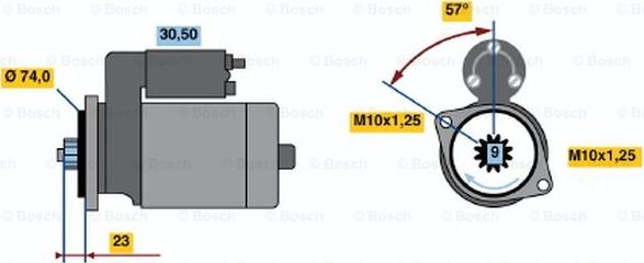 BOSCH 0 986 020 831 - Motorino d'avviamento autozon.pro