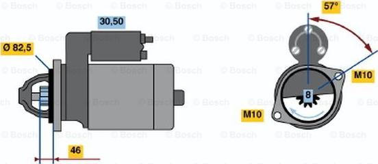 BOSCH 0 986 020 821 - Motorino d'avviamento autozon.pro