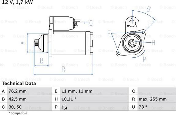 BOSCH 0 986 020 280 - Motorino d'avviamento autozon.pro